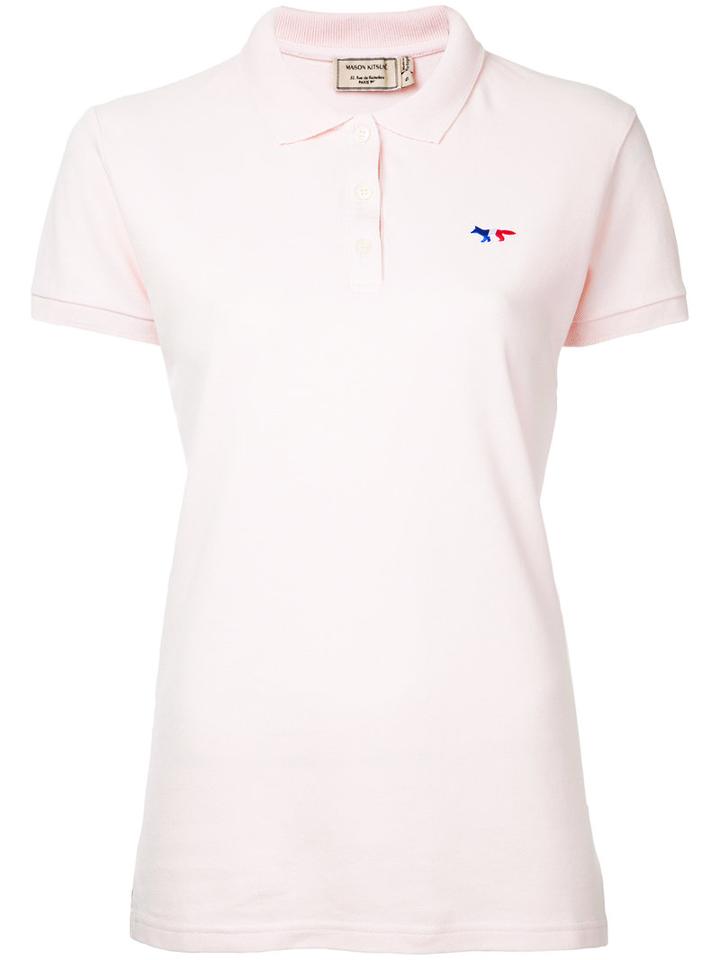 Embroidered Fox Polo Shirt - Women - Cotton - S, Pink/purple, Cotton, Maison Kitsuné