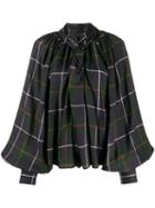 A.w.a.k.e. Mode Checked Pussy-bow Blouse - Blue