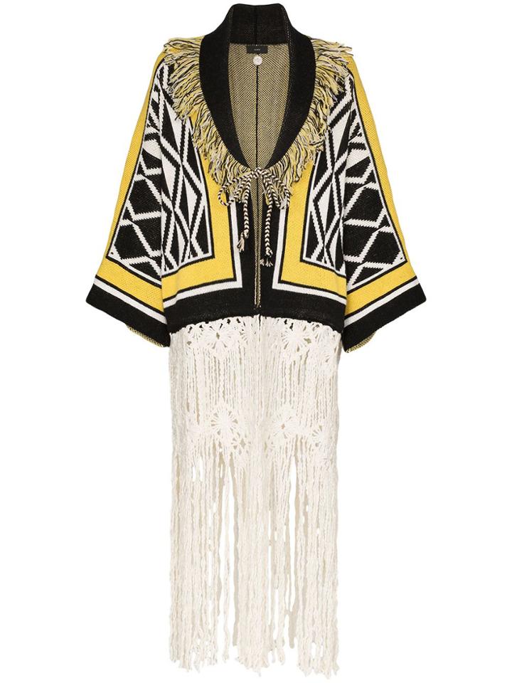 Alanui Ravenstail Fringe Cardigan - Multicoloured
