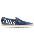 Tod's Logo-print Espadrilles - Blue