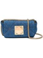 Sonia Rykiel Quilted Denim Crossbody Bag, Women's, Blue, Cotton