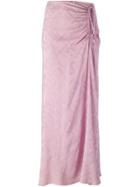 Jean Louis Scherrer Vintage Draped Drawstring Skirt - Pink & Purple