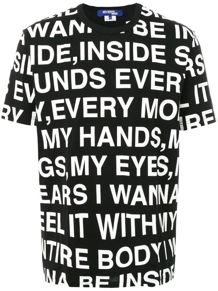 Junya Watanabe Man Text Print T-shirt - Black