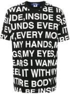 Junya Watanabe Man Text Print T-shirt - Black