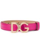 Dolce & Gabbana Dg Logo Belt - Pink
