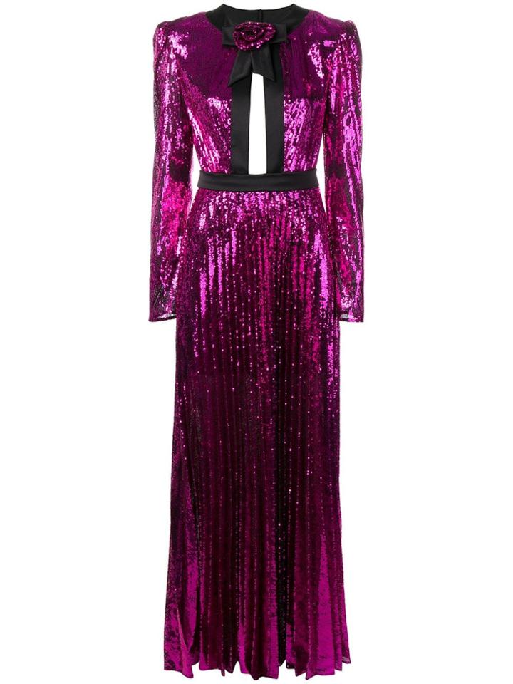 Philosophy Di Lorenzo Serafini Front Cut Out Sequin Dress - Purple