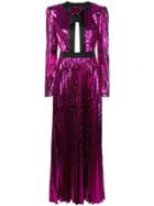 Philosophy Di Lorenzo Serafini Front Cut Out Sequin Dress - Purple