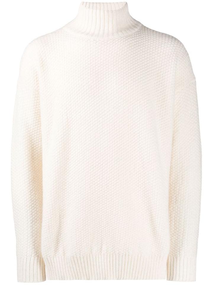 Katharine Hamnett London Textured-knit Jumper - White