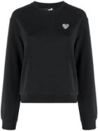Love Moschino Heart Plaque Sweatshirt - Black