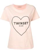 Twin-set Logo Print T-shirt - Neutrals