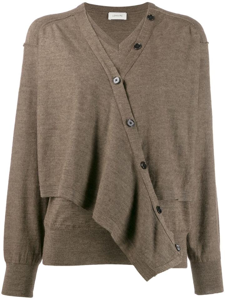 Lemaire Layered Button Jumper - Brown