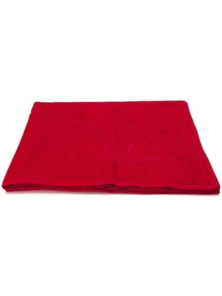 Ea7 Emporio Armani Logo Embroidered Towel