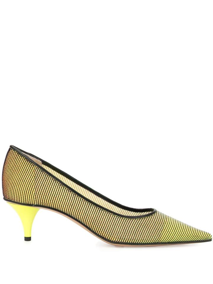 Premiata Ribbed Detail Pumps - Yellow