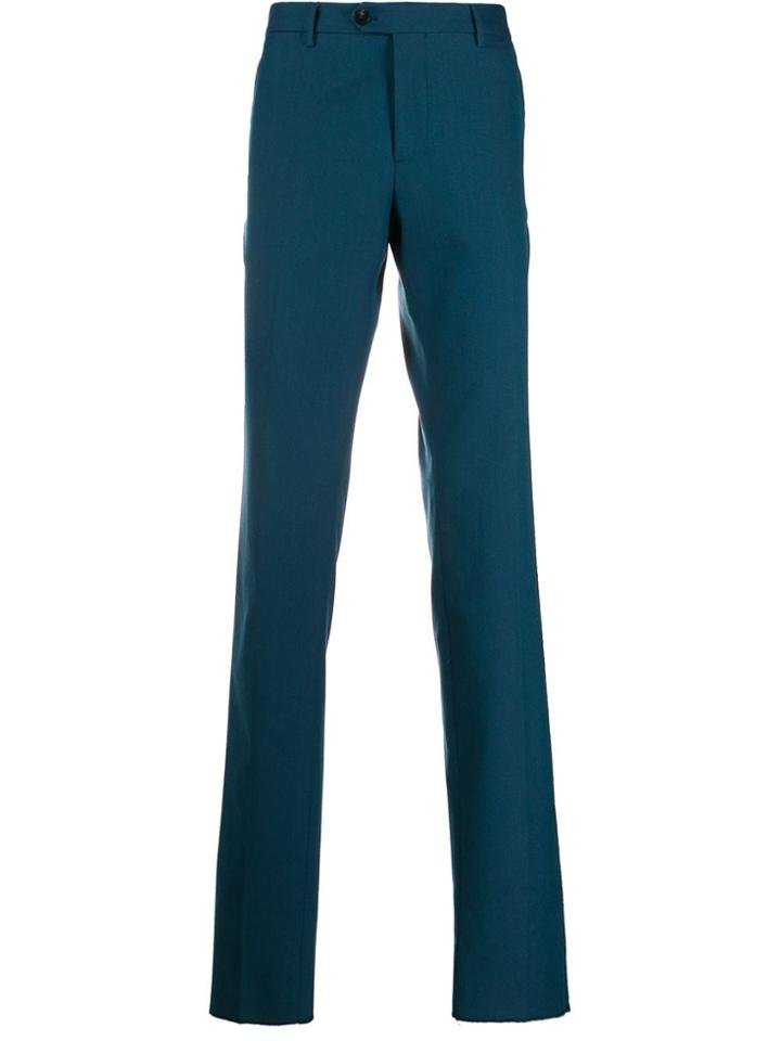 Etro Fitted Tailored Trousers - Blue