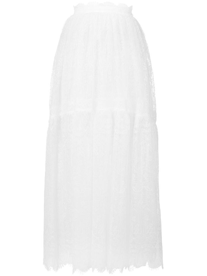 Ermanno Scervino Long Lace Skirt - White