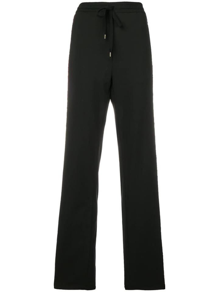No21 Side-stripe Drawstring Pants - Black