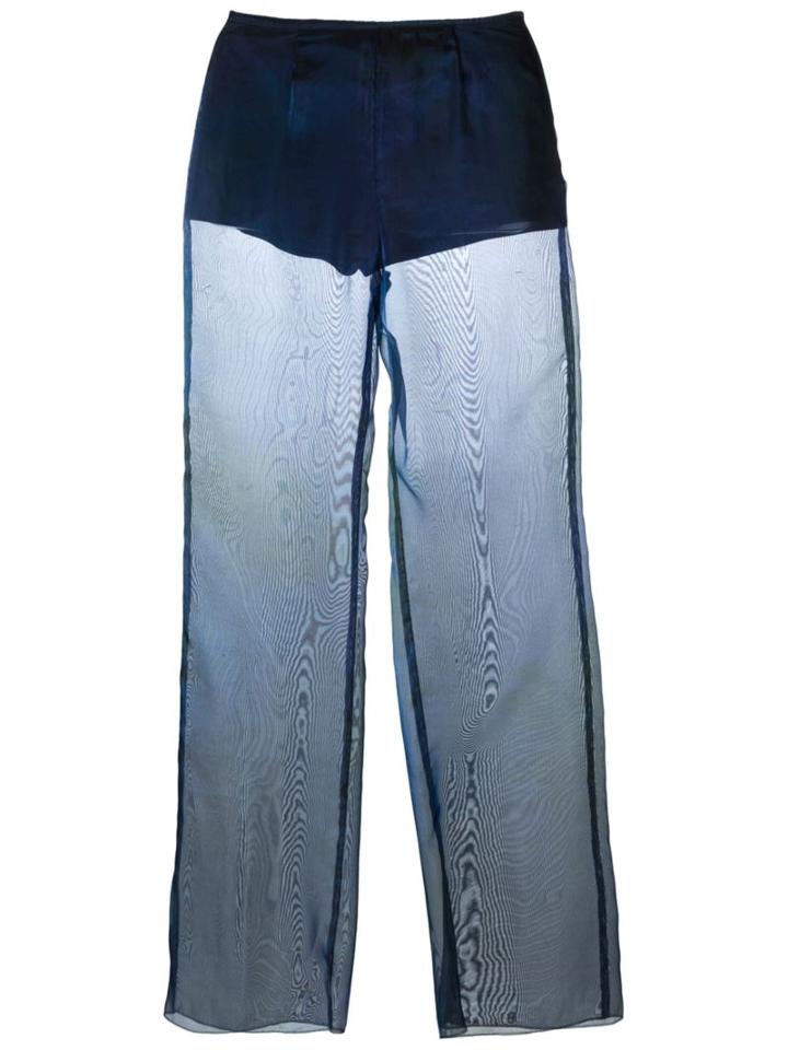 Romeo Gigli Vintage Sheer Flared Trousers