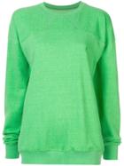 Pushbutton Plain Sweatshirt - Green