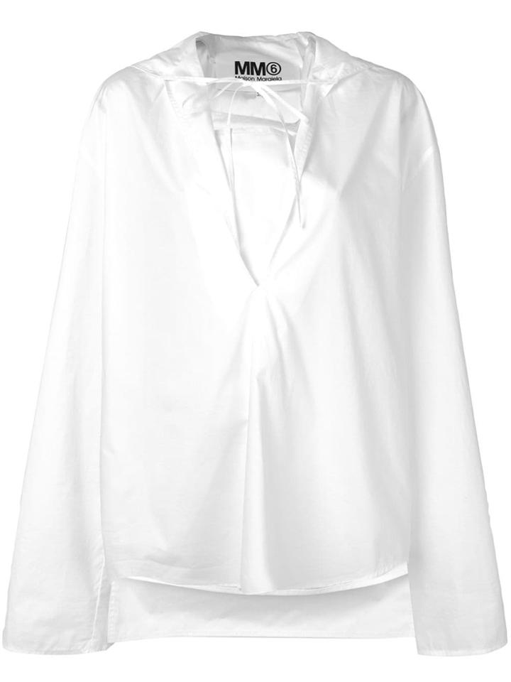 Mm6 Maison Margiela Oversized Top - White