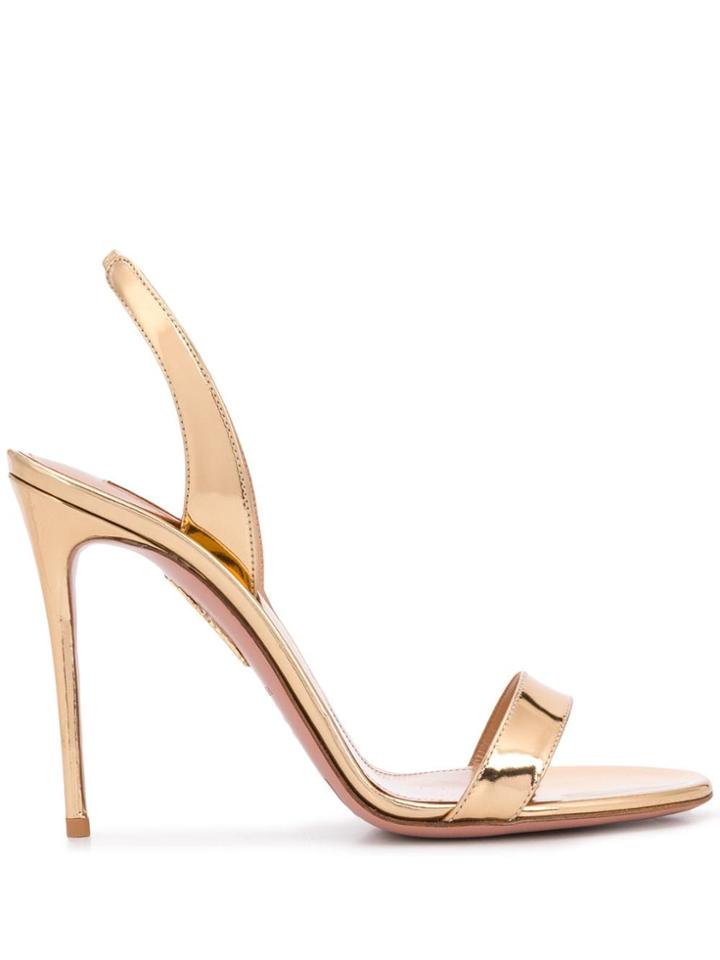Aquazzura So Nude 105 Sandals - Gold