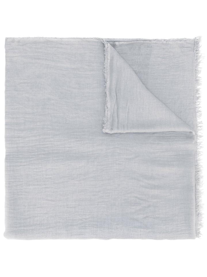 Scarf - Men - Silk/modal - One Size, Grey, Silk/modal, Faliero Sarti