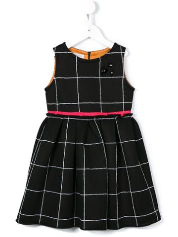 I Pinco Pallino Checked Dress, Girl's, Size: 10 Yrs, Black