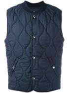 Maison Kitsuné - Quilted Gilet - Men - Polyamide - L, Blue, Polyamide