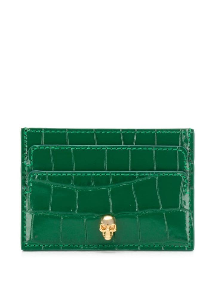 Alexander Mcqueen Skull Cardholder - Green