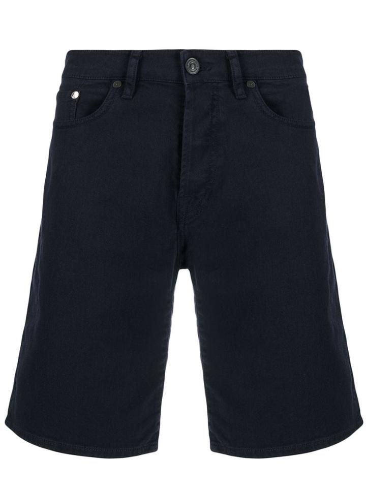 Ps Paul Smith Straight-leg Denim Shorts - Blue