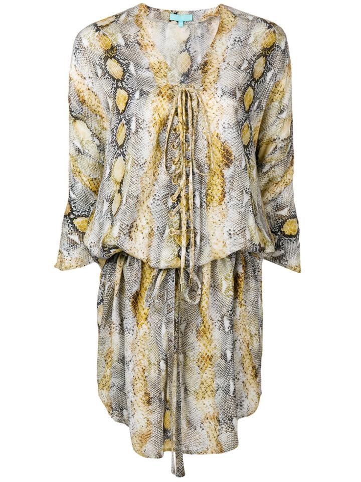 Melissa Odabash Snake Print Effect Dress - Black