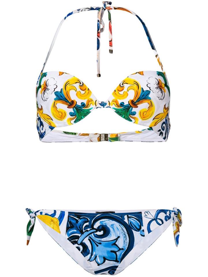 Dolce & Gabbana Printed Style Bikini - White