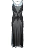 Maison Margiela Semi-sheer Panelled Dress - Black