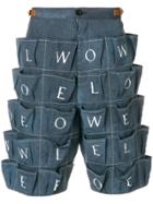 Loewe Logo Pocket Shorts - Blue