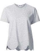 Comme Des Garçons Comme Des Garçons Scalloped Hem T-shirt, Women's, Size: Small, Grey, Cotton
