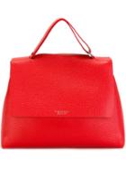 Orciani Flap Closure Tote Bag, Women's, Red, Leather