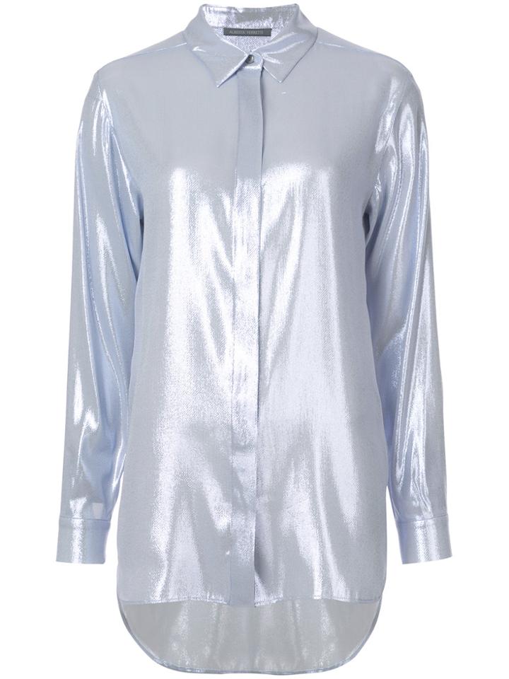 Alberta Ferretti Longline Classic Shirt - Blue