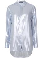 Alberta Ferretti Longline Classic Shirt - Blue