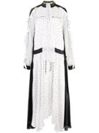 Sacai Polka Dot Asymmetric Dress - White
