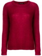 Luisa Cerano Long-sleeve Fitted Sweater - Red