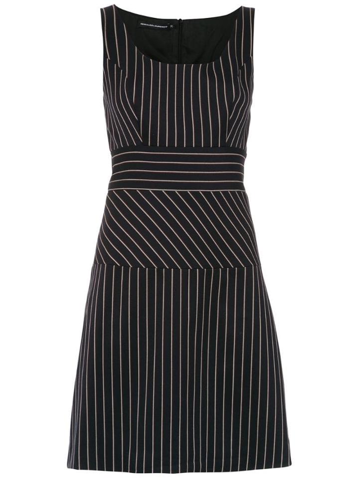 Reinaldo Lourenço Striped A-line Dress - Blue