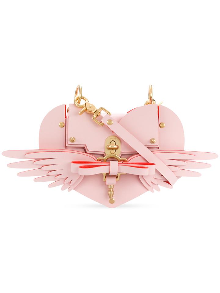 Niels Peeraer Wings Heart Shoulder Bag - Pink & Purple
