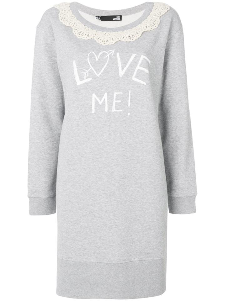 Love Moschino Love Me! Dress - Grey