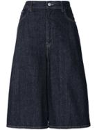 Mm6 Maison Margiela Cropped Wide Leg Jeans - Blue