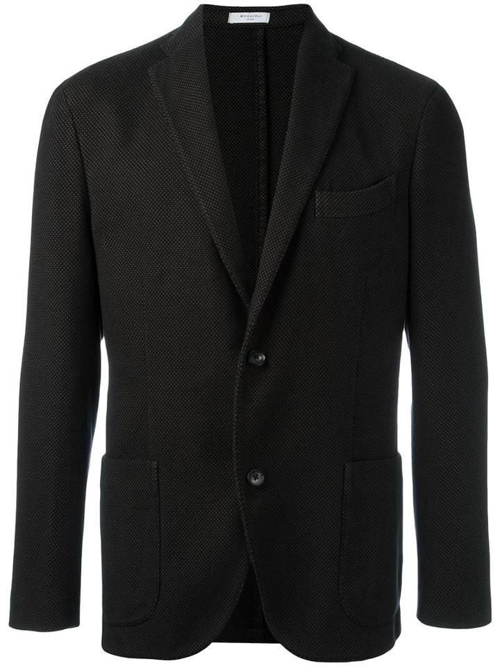 Boglioli Textured Blazer, Men's, Size: 54, Brown, Cotton/cupro