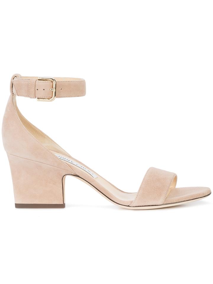 Jimmy Choo Edina 65 Sandals - Pink & Purple