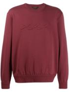 Ermenegildo Zegna 'xxx' Print Sweatshirt - Red