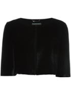 Alberta Ferretti Cropped Jacket, Women's, Size: 44, Black, Rayon/silk/acetate/other Fibers