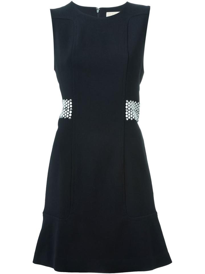 Michael Michael Kors Studded Sleeveless Dress, Women's, Size: 4, Blue, Polyester/viscose/spandex/elastane/aluminium