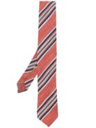 Ermenegildo Zegna Striped Pattern Tie - Orange