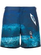 Orlebar Brown Ocean Print Swim Shorts - Blue